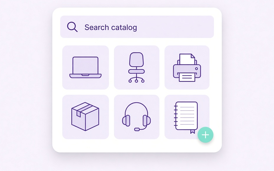 Catalog product list with most-bought items ready to use