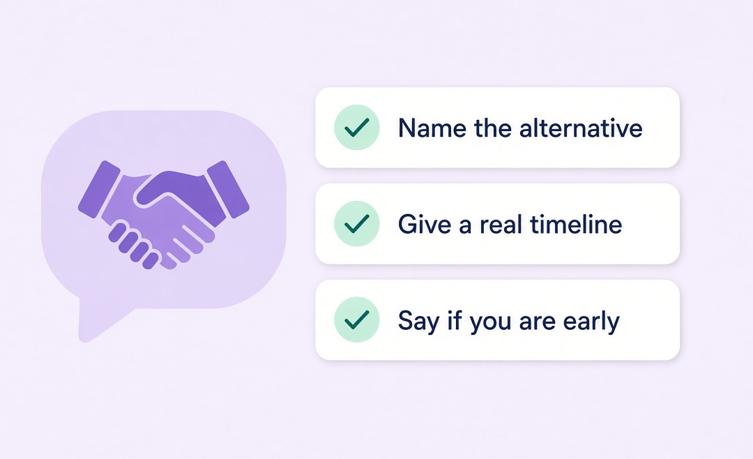 We name the alternative, give a real timeline and put it in writing