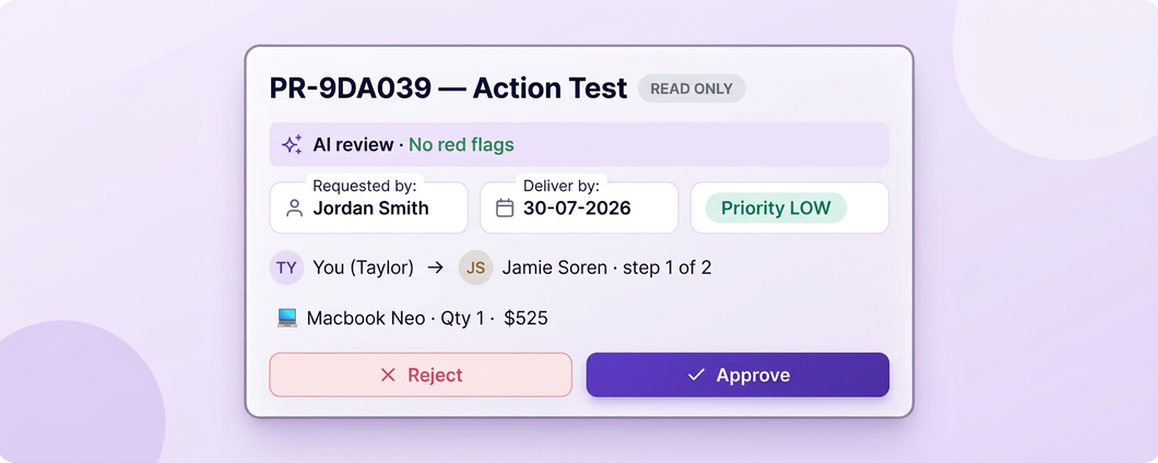 Budget reallocation request with approval trail